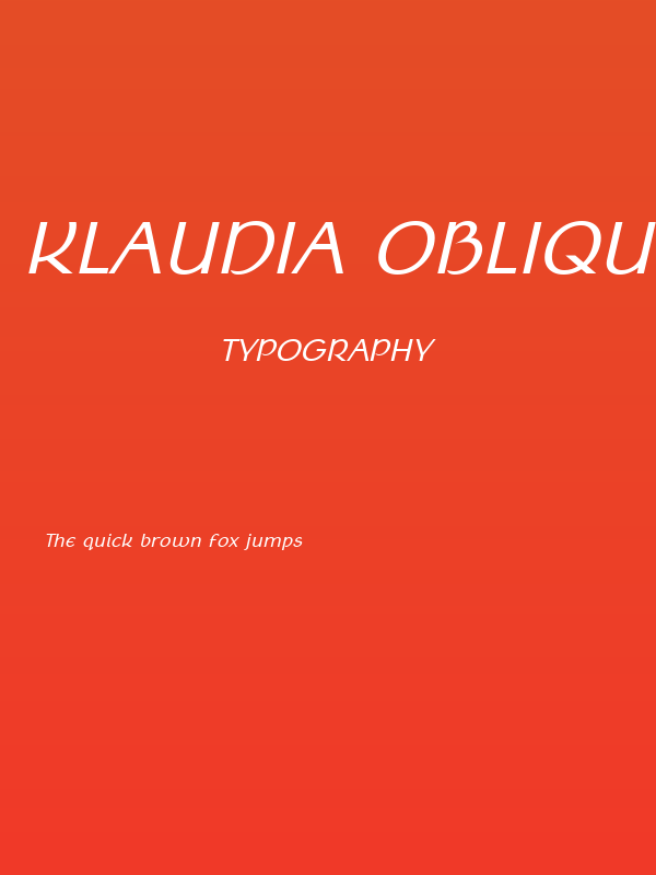 Klaudia Oblique Poster