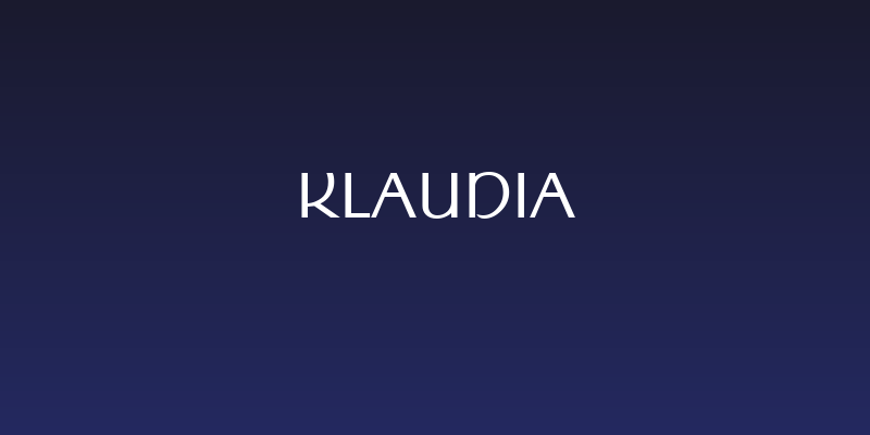 Klaudia Social Header