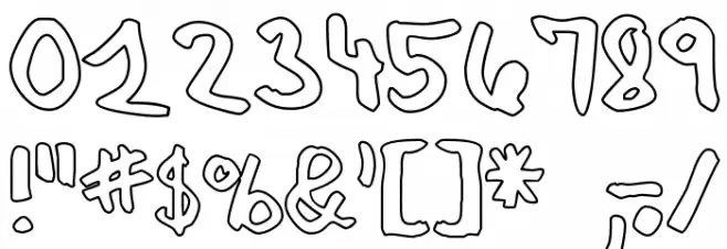 Klaus Johansen hollow Font OTHER CHARS