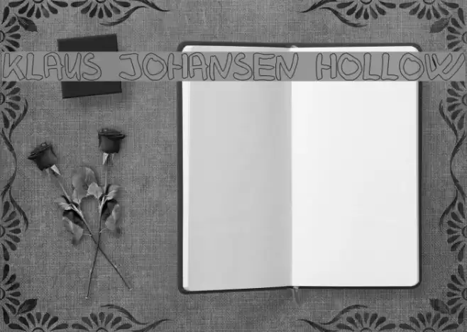 Klaus Johansen hollow Font examples