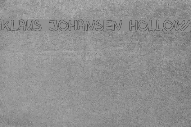 Klaus Johansen hollow Font examples