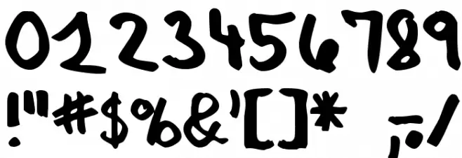 Klaus Johansens haandskrift Font OTHER CHARS