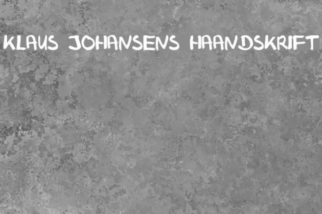 Klaus Johansens haandskrift Font examples