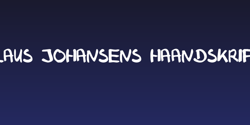 Klaus Johansens haandskrift Social Header