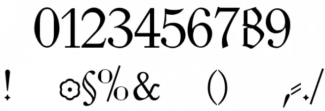 KlausBFraktur Font OTHER CHARS