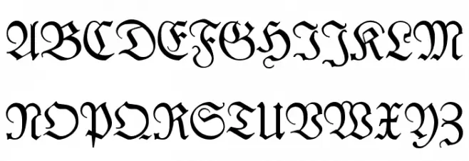 KlausBFraktur 字体 大写