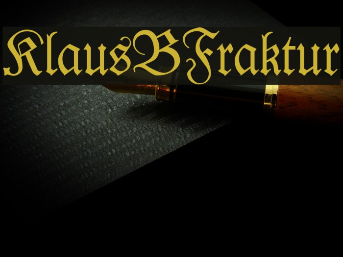 KlausBFraktur Font examples