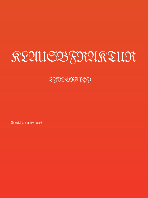 KlausBFraktur Poster