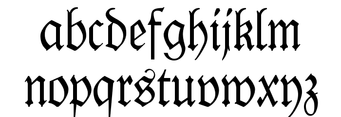 KlausBFraktur Font LOWERCASE