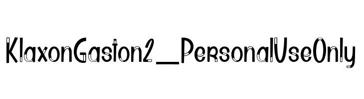 Klaxon Gaston2_PersonalUseOnly  لخطوط تنزيل