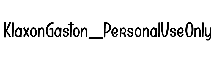 Klaxon Gaston_PersonalUseOnly  免费字体下载