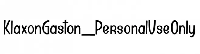 Klaxon Gaston_PersonalUseOnly  font caratteri gratis
