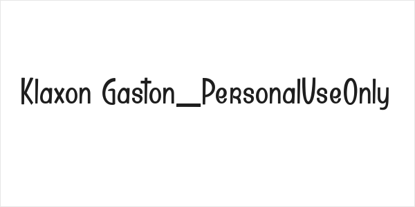 Klaxon Gaston_PersonalUseOnly Logo
