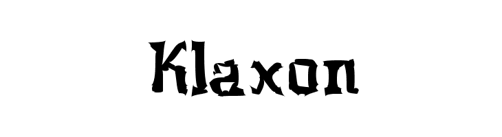Klaxon Font