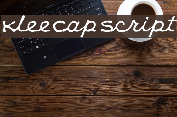 KleeCapScript Font examples