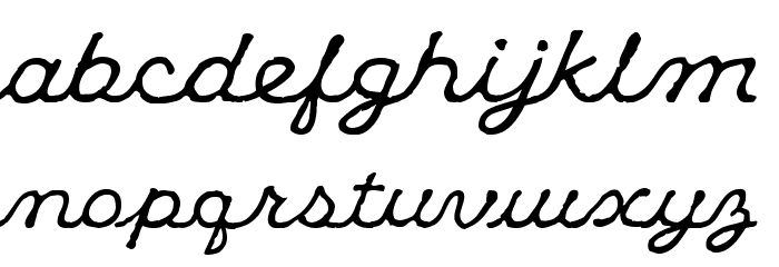 KleeCapScript Font LOWERCASE