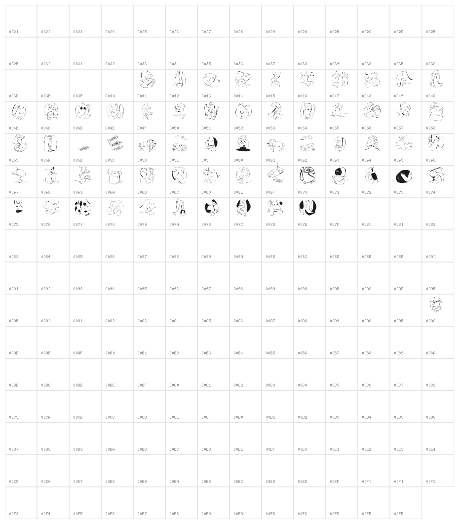 KleeriKaleRRound Character Map