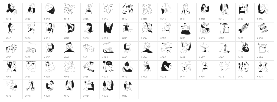 KleerikaleConBlack Character Map