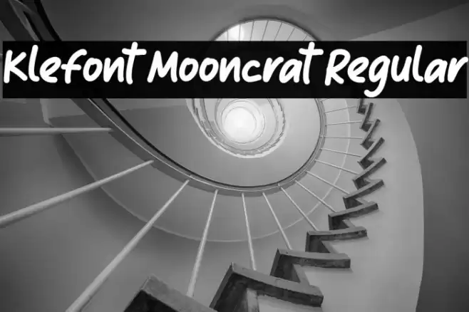 Klefont Mooncrat Regular Font examples