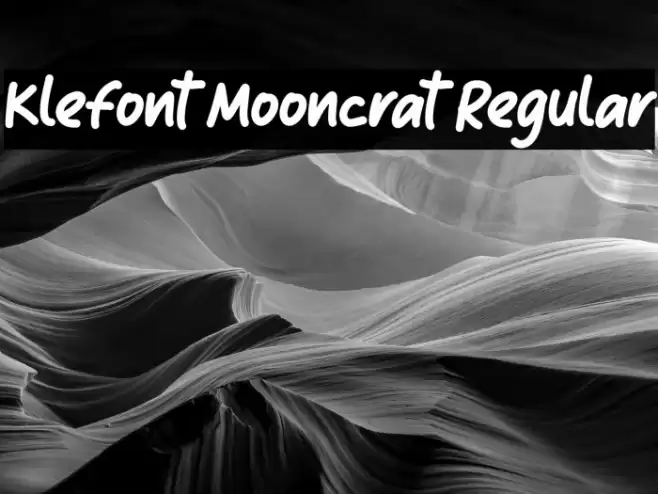 Klefont Mooncrat Regular Font examples