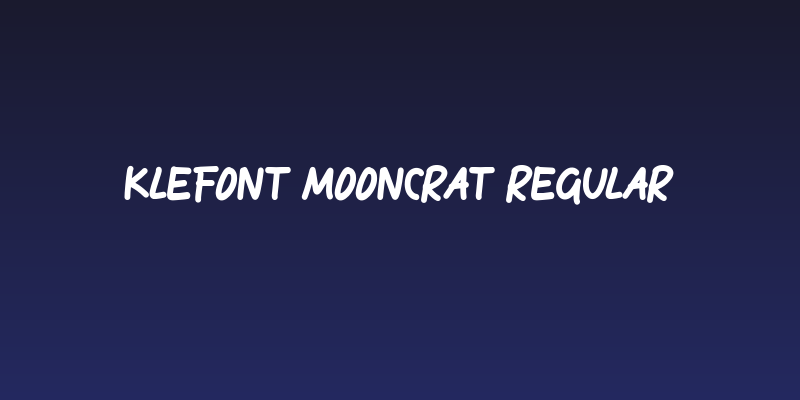 Klefont Mooncrat Regular Social Header