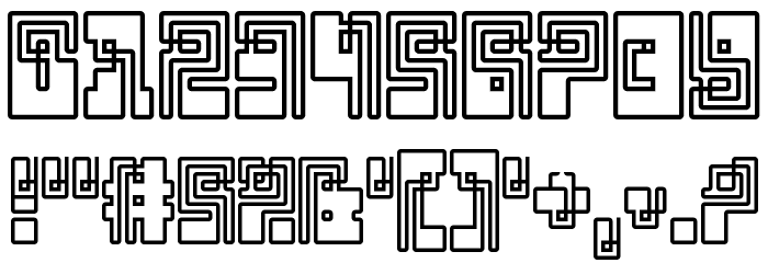 Klein Bottle Regular Font OTHER CHARS