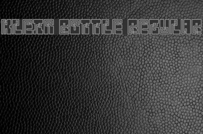 Klein Bottle Regular Font examples