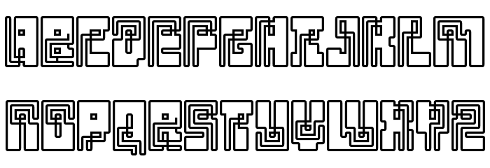 Klein Bottle Regular Font LOWERCASE