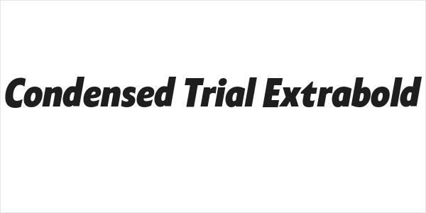 Klein Condensed Trial Extrabold Italic Logo
