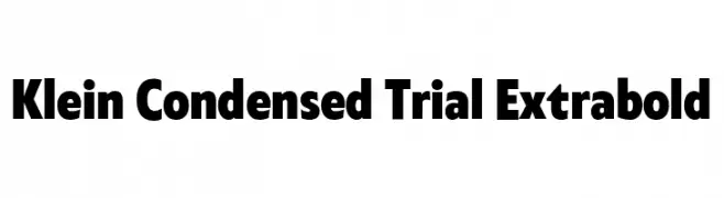 Klein Condensed Trial Extrabold  baixar fontes gratis