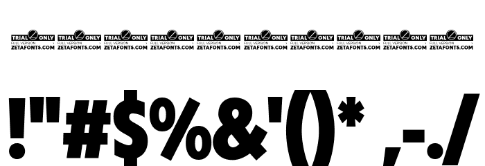 Klein Condensed Trial Extrabold Font OTHER CHARS