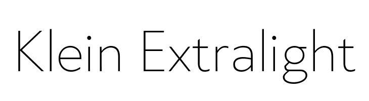 Klein Extralight  नि: शुल्क फ़ॉन्ट्स डाउनलोड