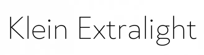 Klein Extralight  Free Fonts Download