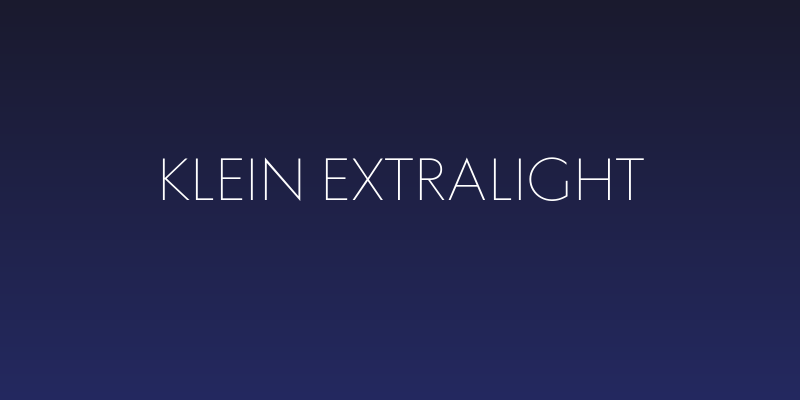 Klein Extralight Social Header