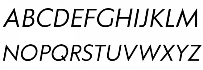 Klein Text Trial Book Italic Caratteri MAIUSCOLE