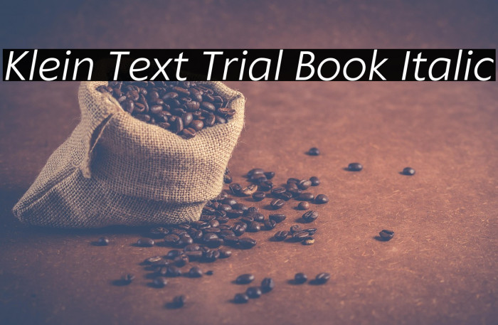 Klein Text Trial Book Italic Example 1