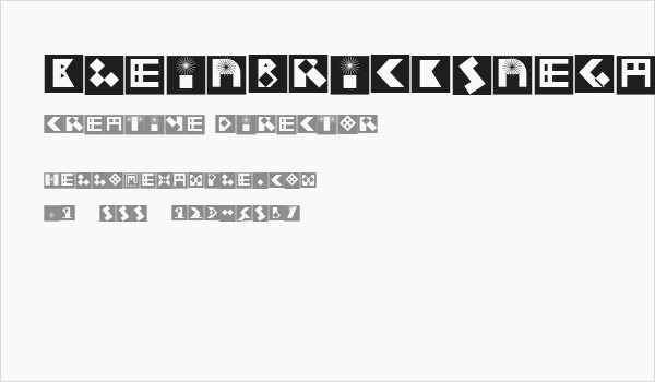 KleinBricksNegative Business Card