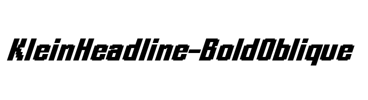 KleinHeadline-BoldOblique Font