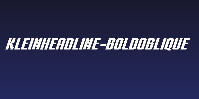 KleinHeadline-BoldOblique Social Header
