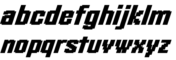 KleinHeadline-BoldOblique Font LOWERCASE
