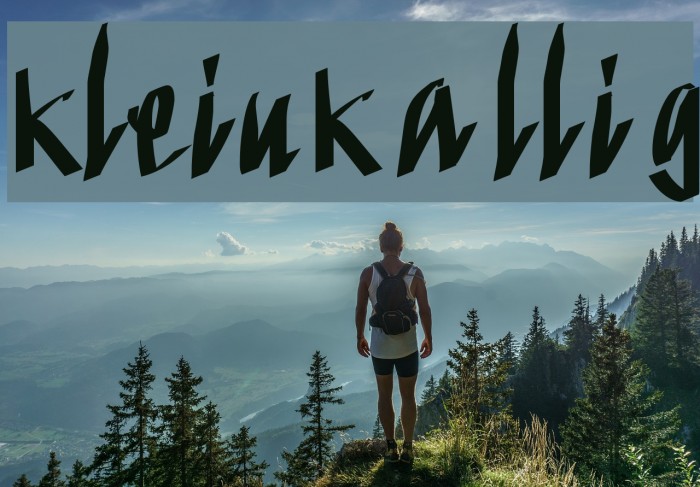 KleinKallig Font examples