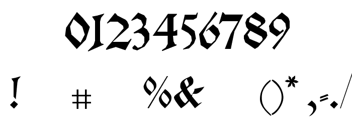 KleinSchwabach フォント その他の文字