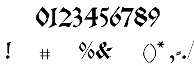 KleinSchwabach Font OTHER CHARS