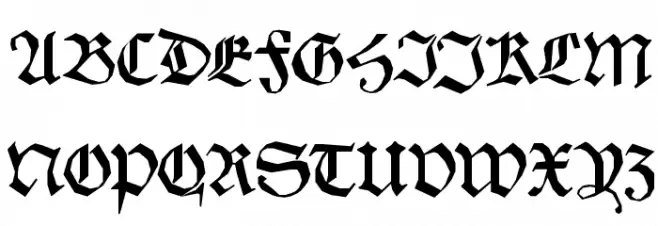KleinSchwabach フォント 大文字