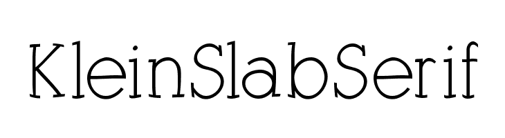 KleinSlabSerif Font