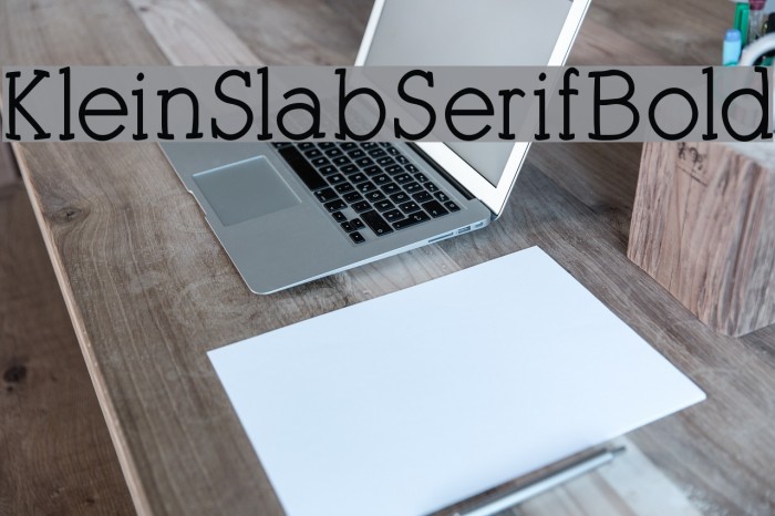 KleinSlabSerifBold Font examples