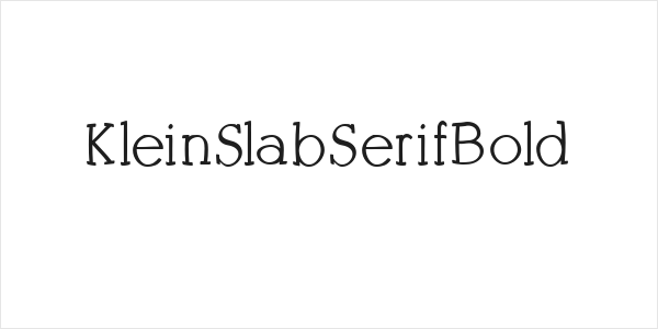 KleinSlabSerifBold Logo