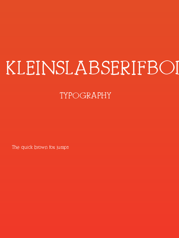 KleinSlabSerifBold Poster