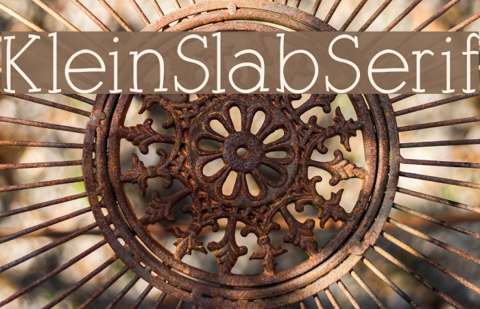 KleinSlabSerif Font examples
