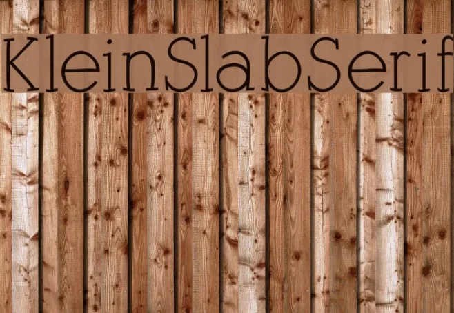 KleinSlabSerif Example 2